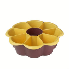 Rotating Drain Basket Serving Tray for Fruits, Vegetables, Snacks, Hot Pot
