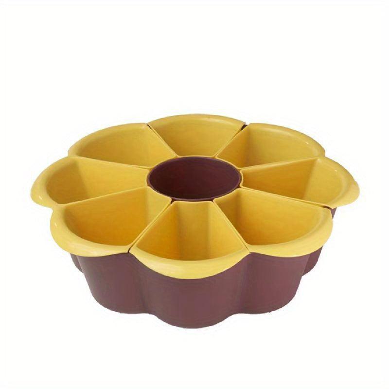 Rotating Drain Basket Serving Tray for Fruits, Vegetables, Snacks, Hot Pot