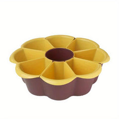 Rotating Drain Basket Serving Tray for Fruits, Vegetables, Snacks, Hot Pot