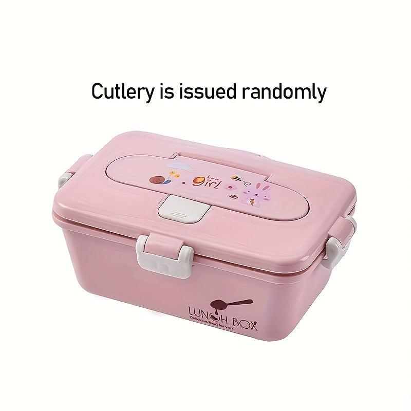 Portable Lunch Box Sealed Heating Box With Spoon Bento Box Leakproof Container