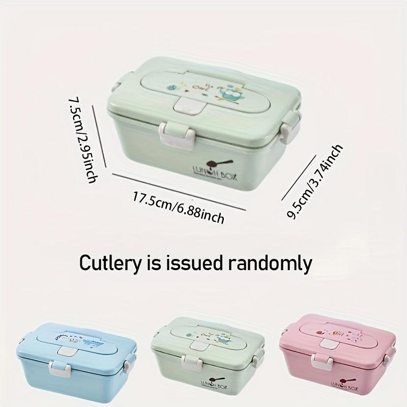 Portable Lunch Box Sealed Heating Box With Spoon Bento Box Leakproof Container