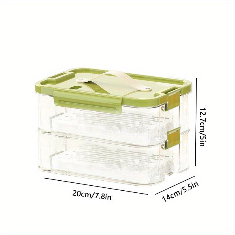 2pcs 35 1oz Outdoor Portable Fresh-keeping Food Box