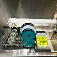 Aluminum Dish Drainer with Utensil Holder