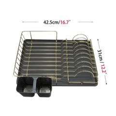 Aluminum Dish Drainer with Utensil Holder