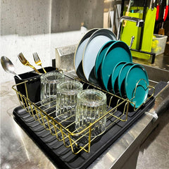 Aluminum Dish Drainer with Utensil Holder