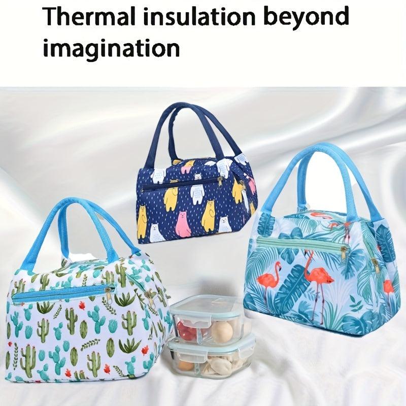Insulated Lunch Bag Printed Reusable Leakproof Cooler Bag