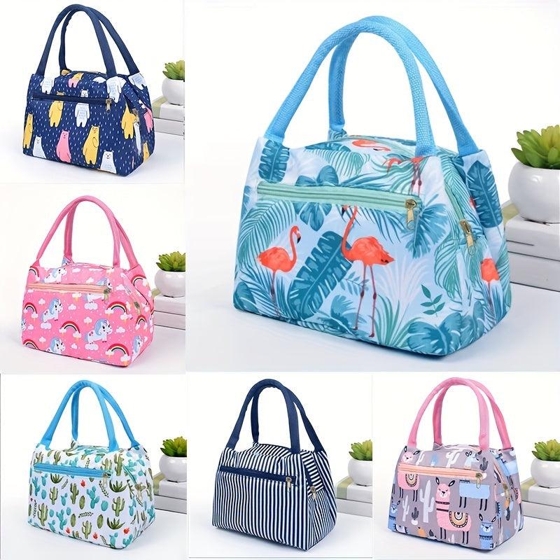 Insulated Lunch Bag Printed Reusable Leakproof Cooler Bag