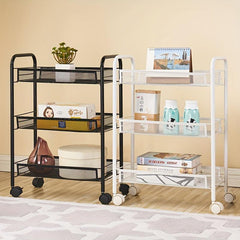 4 Tier Kitchen Rack Trolley Storage Organizer with Wheels