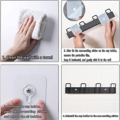 Wall Mounted Mug Holder with 4 Cup Holders