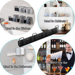 Wall Mounted Mug Holder with 4 Cup Holders