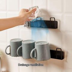 Wall Mounted Mug Holder with 4 Cup Holders