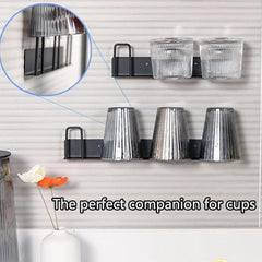 Wall Mounted Mug Holder with 4 Cup Holders