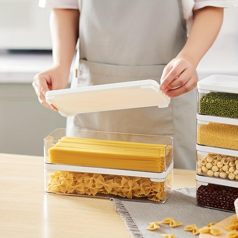 Kitchen Storage Box With Lid Sealed Fresh Keeping Box For Cereal Rice Pasta Tea