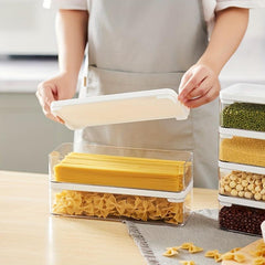 Kitchen Storage Box With Lid Sealed Fresh Keeping Box For Cereal Rice Pasta Tea