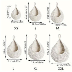 Boho Teardrop Hanging Basket for Kitchen Storage
