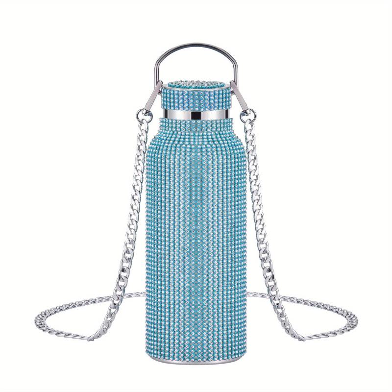 Sparkling Rhinestone Vacuum Flask 500ml 17oz 304 Stainless Steel Water Bottle