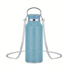 Sparkling Rhinestone Vacuum Flask 500ml 17oz 304 Stainless Steel Water Bottle