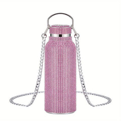 Sparkling Rhinestone Vacuum Flask 500ml 17oz 304 Stainless Steel Water Bottle