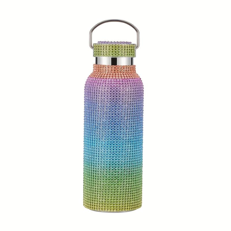 Sparkling Rhinestone Vacuum Flask 500ml 17oz 304 Stainless Steel Water Bottle