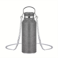 Sparkling Rhinestone Vacuum Flask 500ml 17oz 304 Stainless Steel Water Bottle