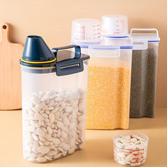 Large Capacity Airtight Rice Dispenser Keeps Food Fresh & Secure