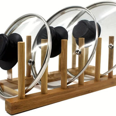 Bamboo Wooden Dish Rack Plate Holder Kitchen Organizer H