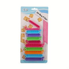 10pcs Bag Clips - Keep Food Fresh with Plastic Sealer Clamps