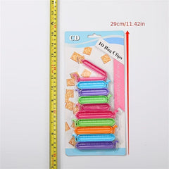 10pcs Bag Clips - Keep Food Fresh with Plastic Sealer Clamps