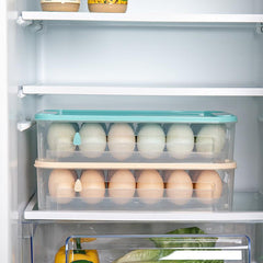 Refrigerator Egg Storage Box Leak Proof Plastic Reusable Organizer