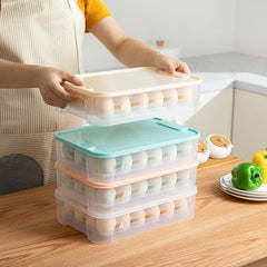 Refrigerator Egg Storage Box Leak Proof Plastic Reusable Organizer