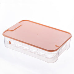 Refrigerator Egg Storage Box Leak Proof Plastic Reusable Organizer