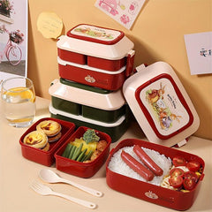 Large Lunch Box w/ Compartments Bento Box for Teens