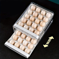 Double Layer Egg Storage Box Leak Proof Stackable