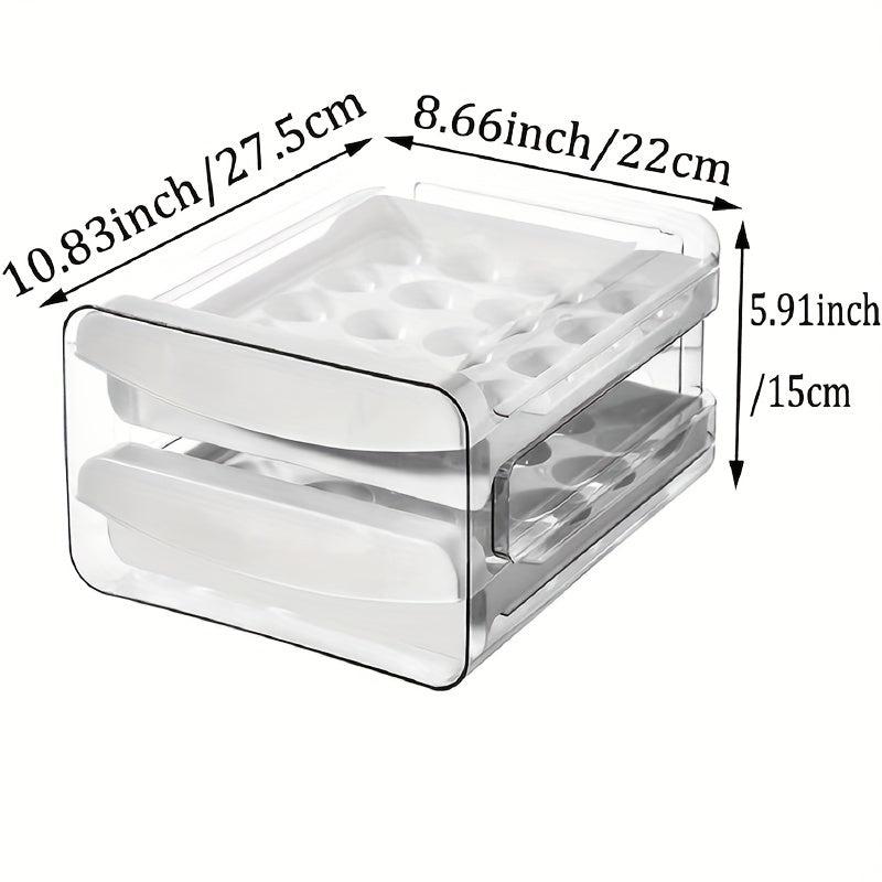 Double Layer Egg Storage Box Leak Proof Stackable
