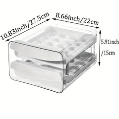 Double Layer Egg Storage Box Leak Proof Stackable