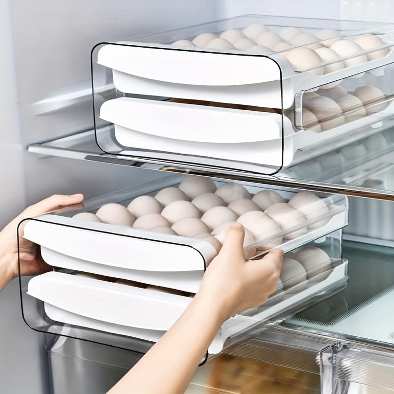 Double Layer Egg Storage Box Leak Proof Stackable
