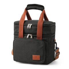 Portable Insulated Double Layer Lunch Bag for Camping Picnic