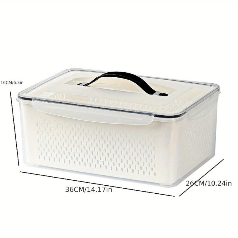 Large Capacity Refrigerator Storage Box with Lid