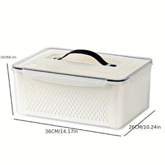 Large Capacity Refrigerator Storage Box with Lid