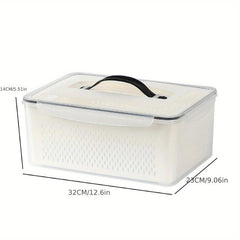 Large Capacity Refrigerator Storage Box with Lid