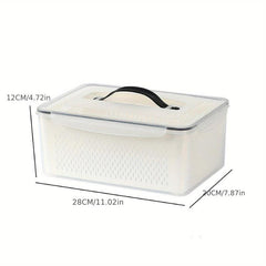 Large Capacity Refrigerator Storage Box with Lid