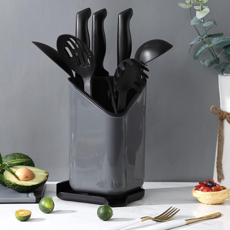 Cutlery Storage Box Kitchenware Draining Rack Utensils Bucket