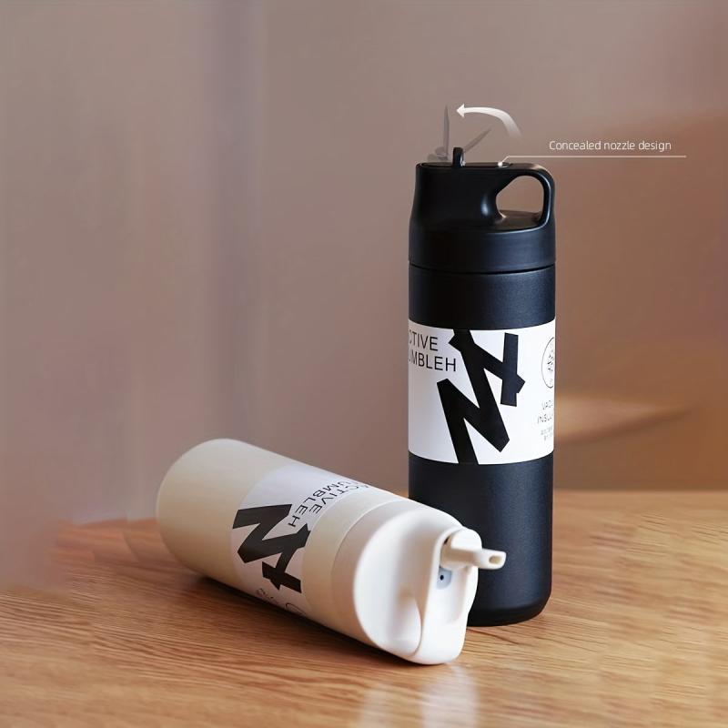 Stainless Steel Insulation Cup with Straw and Handle for Outdoor Use