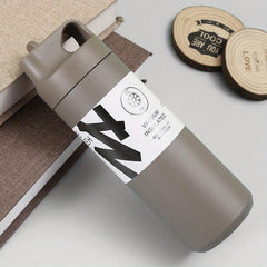 Stainless Steel Insulation Cup with Straw and Handle for Outdoor Use