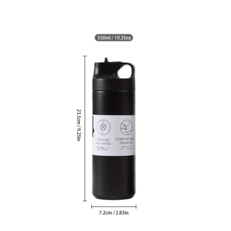 Stainless Steel Insulation Cup with Straw and Handle for Outdoor Use