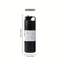 Stainless Steel Insulation Cup with Straw and Handle for Outdoor Use