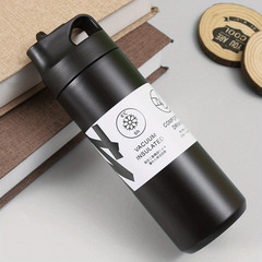 Stainless Steel Insulation Cup with Straw and Handle for Outdoor Use