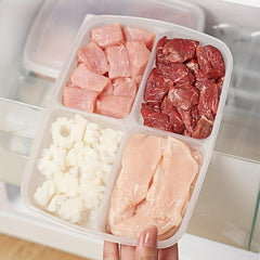 1pc Refrigerator Food Storage Box: Fish Meat Fruit Vegetables Container