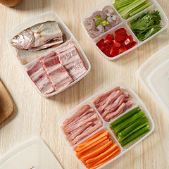 1pc Refrigerator Food Storage Box: Fish Meat Fruit Vegetables Container