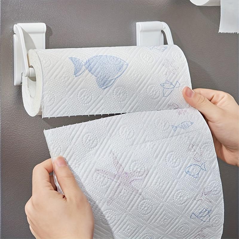 Magnetic Suction Kitchen Tissue Holder Wall Mounted Plastic Paper Roll Holder